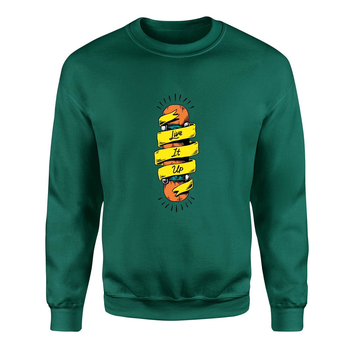 Live It Up Skates V1 Sweatshirt XL - Nefti Yeşili