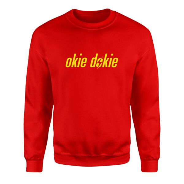 okie dokie | Fallout Sweatshirt XL - Kırmızı