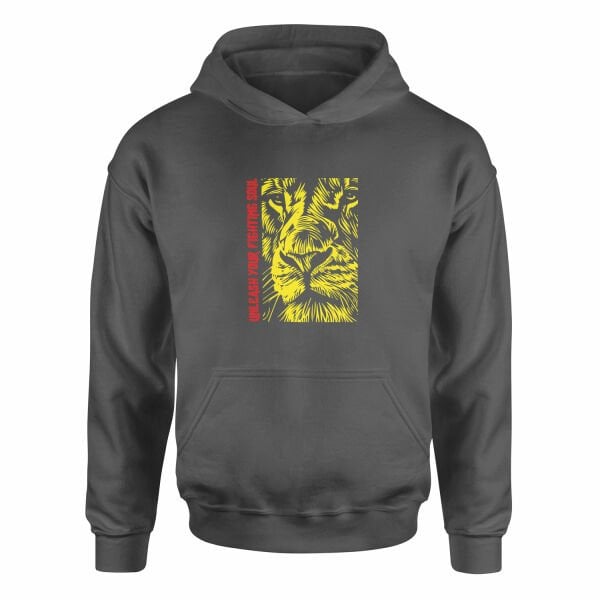 Unleash Your Fighting Soul | Lion II Hoodie XL - Füme