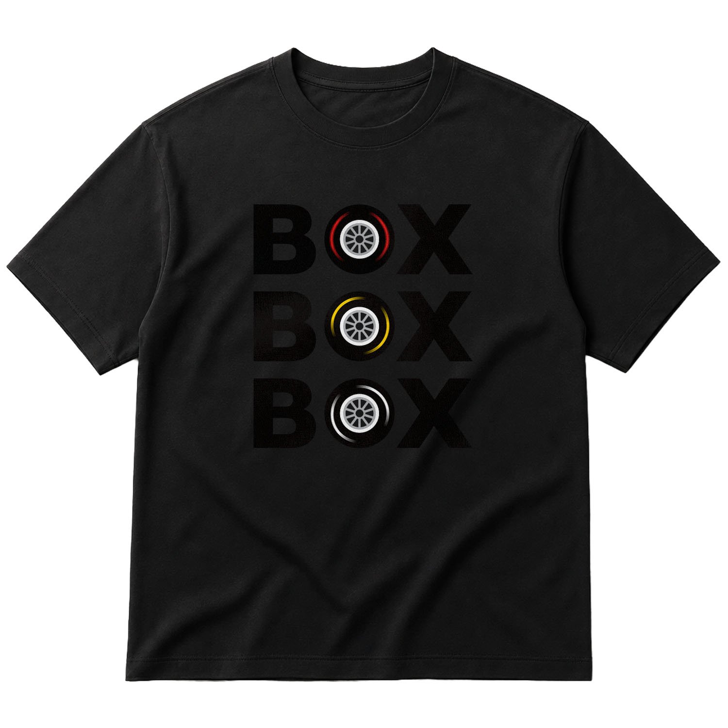BOX BOX BOX Oversize Tişört L - Siyah