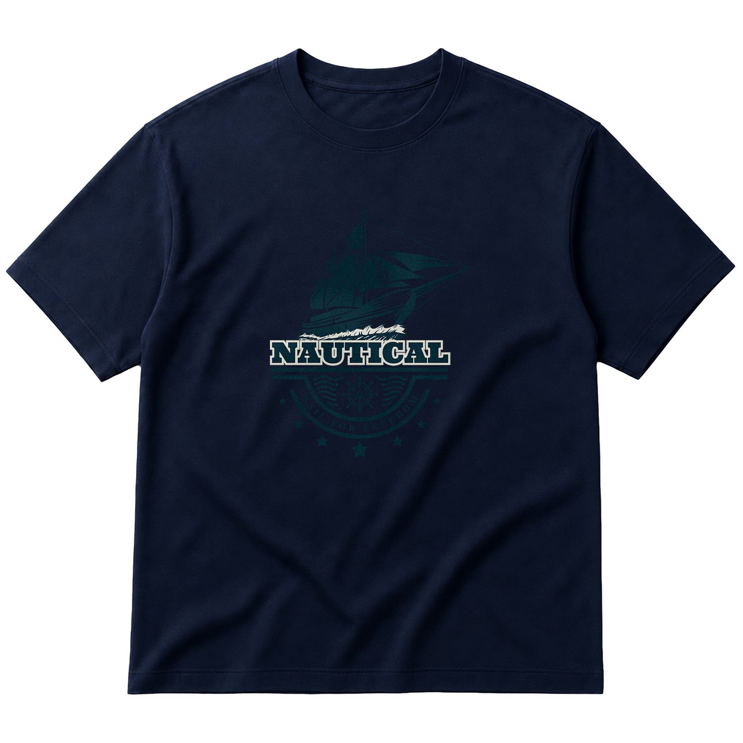 Sail for Freedom Oversize Tişört S - İndigo Mavisi