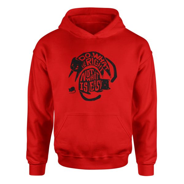 Do what is right, not what is easy Hoodie L - Kırmızı