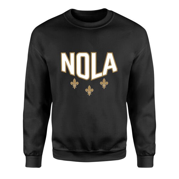 Fleur-de-lis New Orleans Sweatshirt XL - Siyah