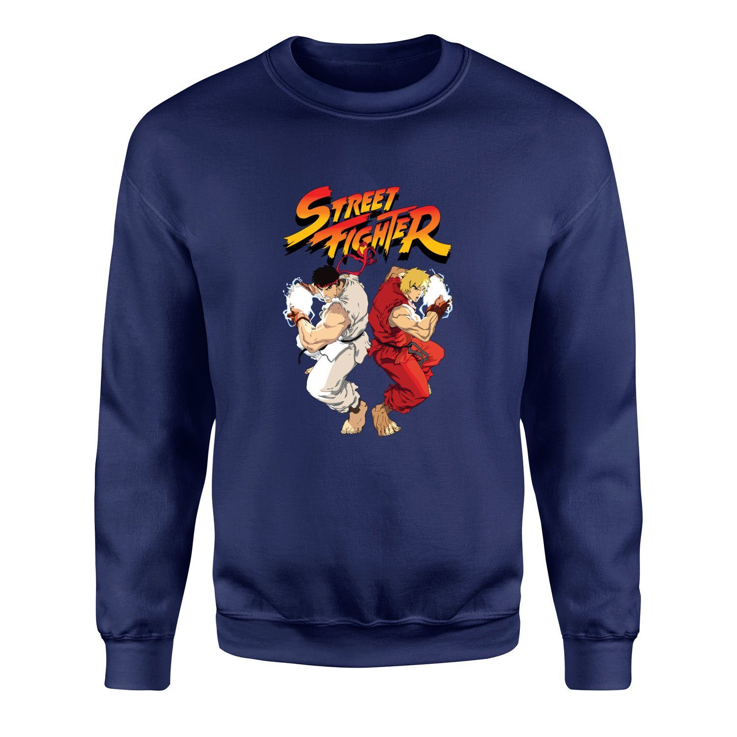 Street Fighter Sweatshirt XXL - İndigo Mavisi