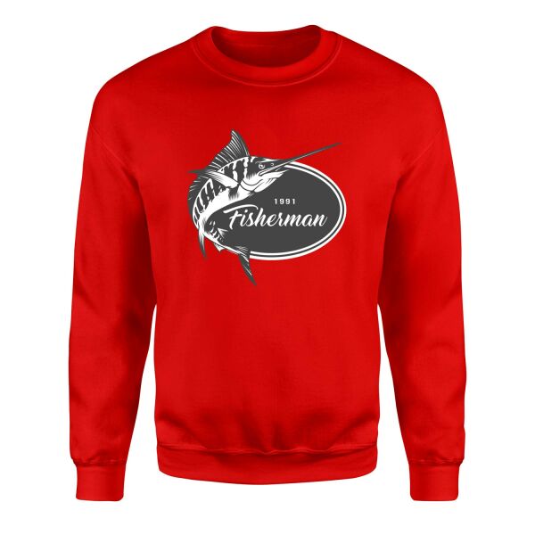 Fisherman 1991 Sweatshirt XL - Kırmızı