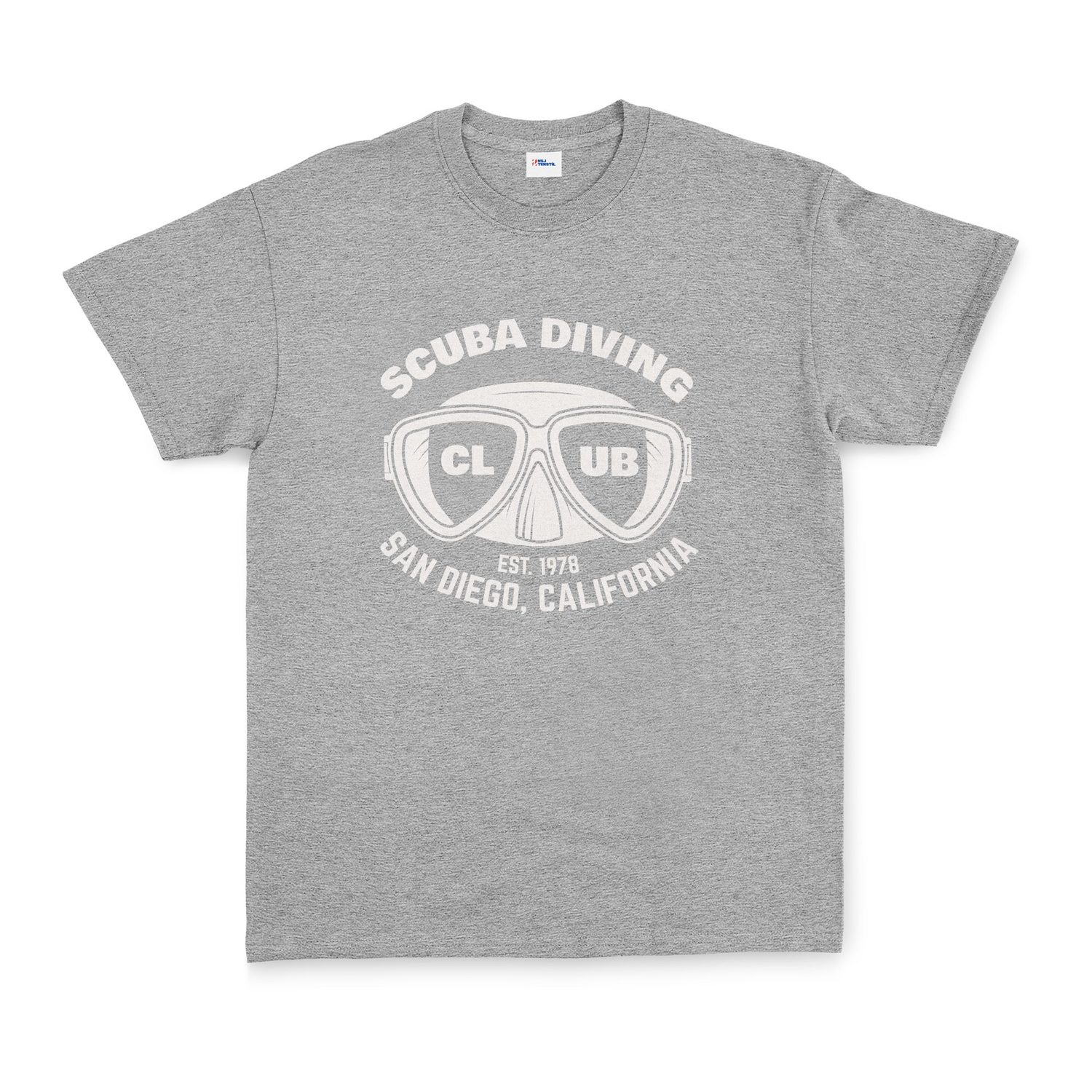Scuba Diving Club Tişört L - Gri