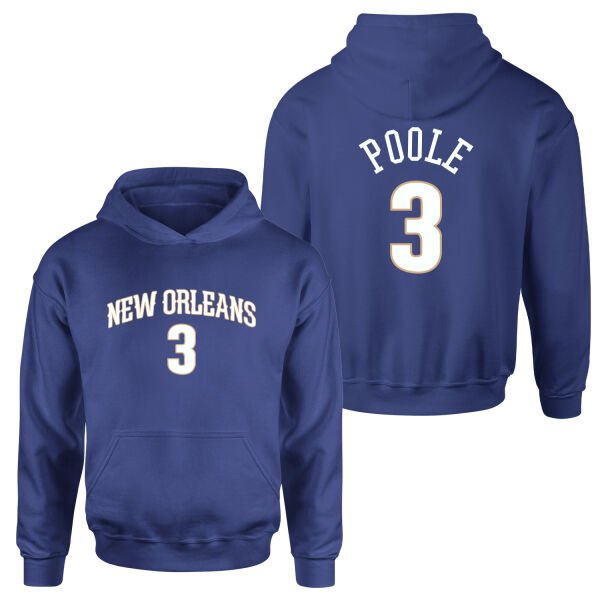 Jordan Poole New Orleans Forma Hoodie XL - İndigo Mavisi