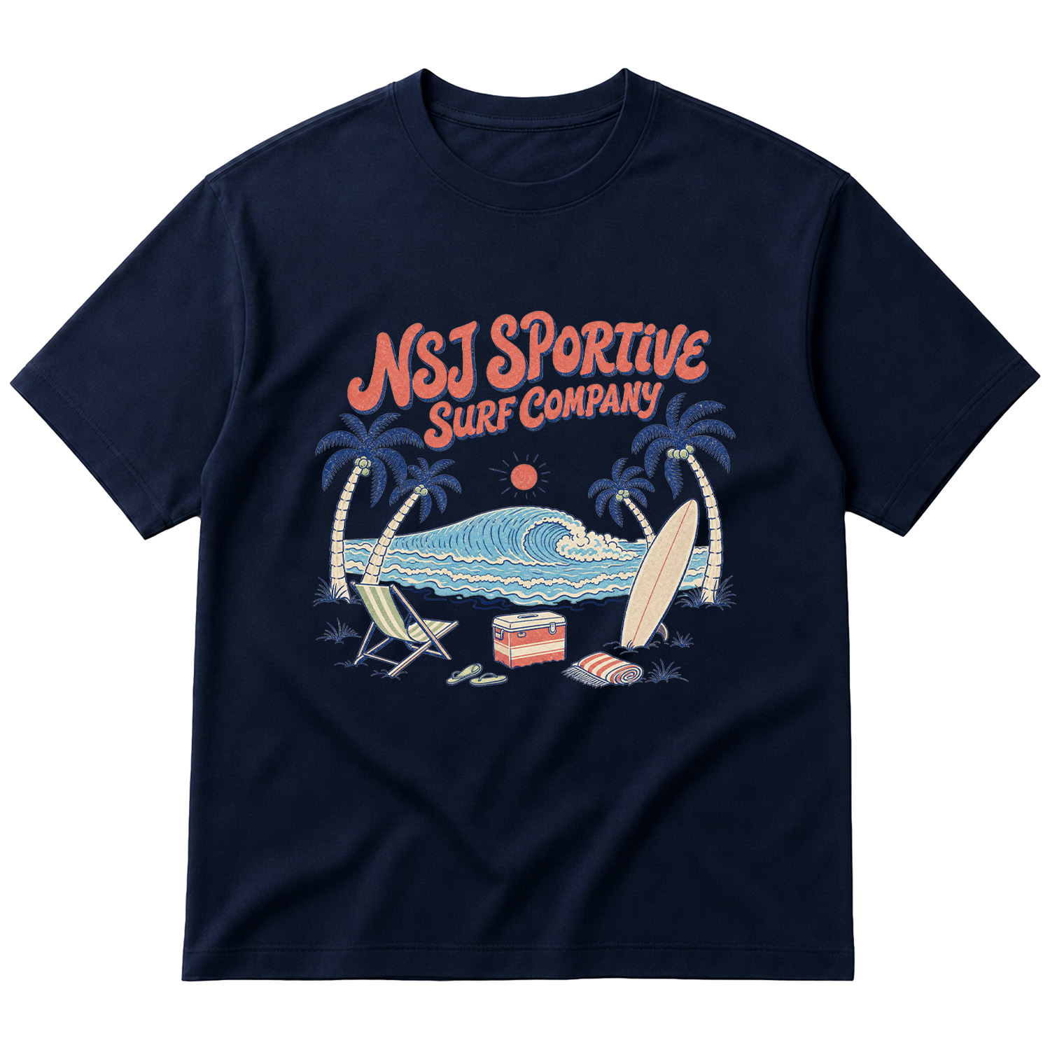 NSJ Sportive Surf Company 2026 Oversize Tişört XL - İndigo Mavisi