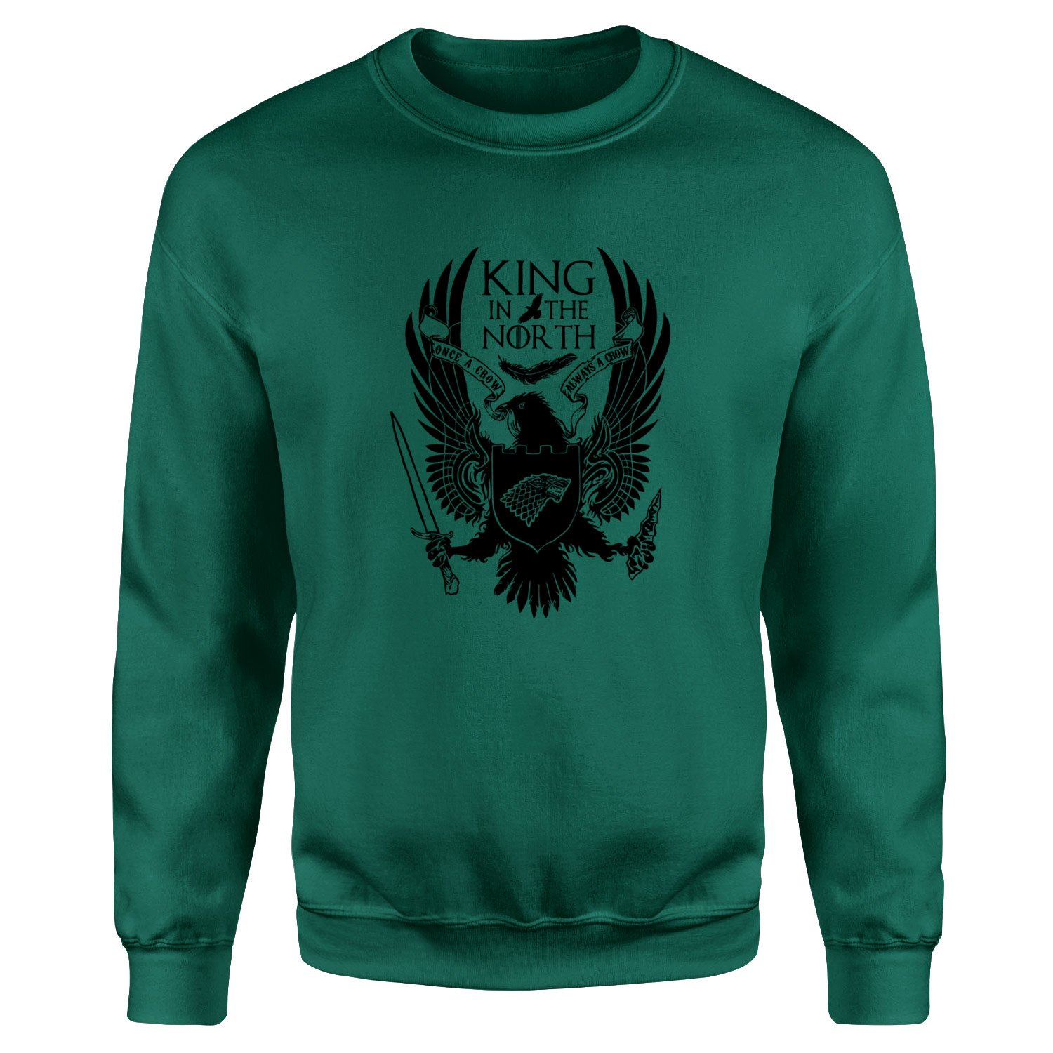 King in the North Sweatshirt L - Nefti Yeşili