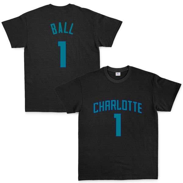 Lamelo Ball 1 Charlotte Forma Tişört L - Siyah