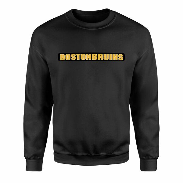 Boston Bruins Block Sweatshirt S - Siyah