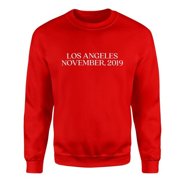 LOS ANGELES, NOVEMBER, 2019 Sweatshirt L - Kırmızı