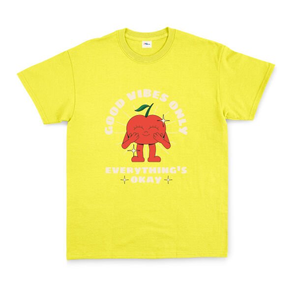 Good Vibes Only Tişört M - Sarı