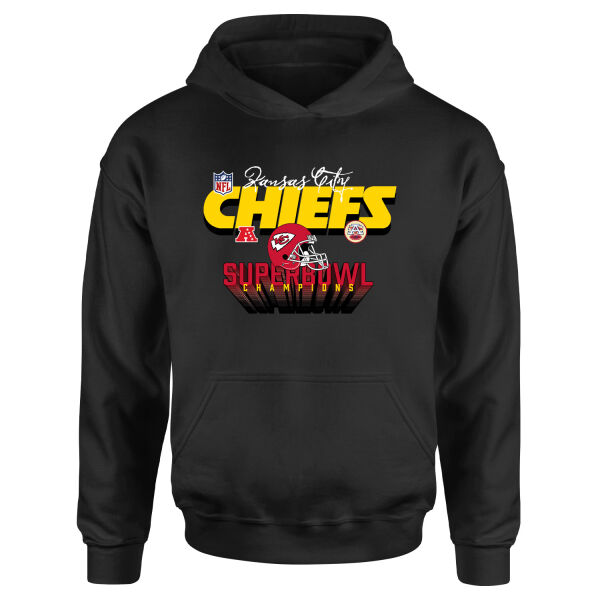 Kansas City Chiefs SB Champions Hoodie S - Siyah