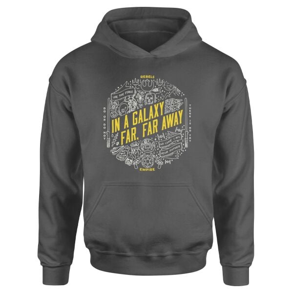 In a Galaxy Far, Far Away Hoodie M - Füme | OUTLET