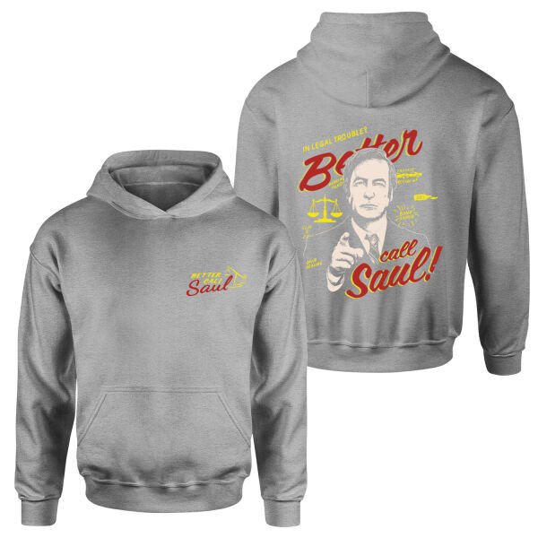 Call Saul Goodman | Better Call Saul Hoodie M - Gri