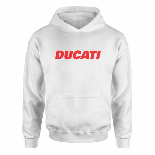 Ducati Red Hoodie L - Beyaz