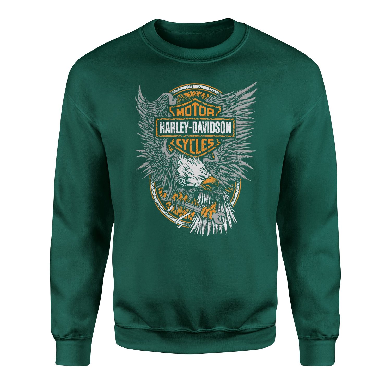 Harley-Davidson Motorcycles Sweatshirt XXL - Nefti Yeşili