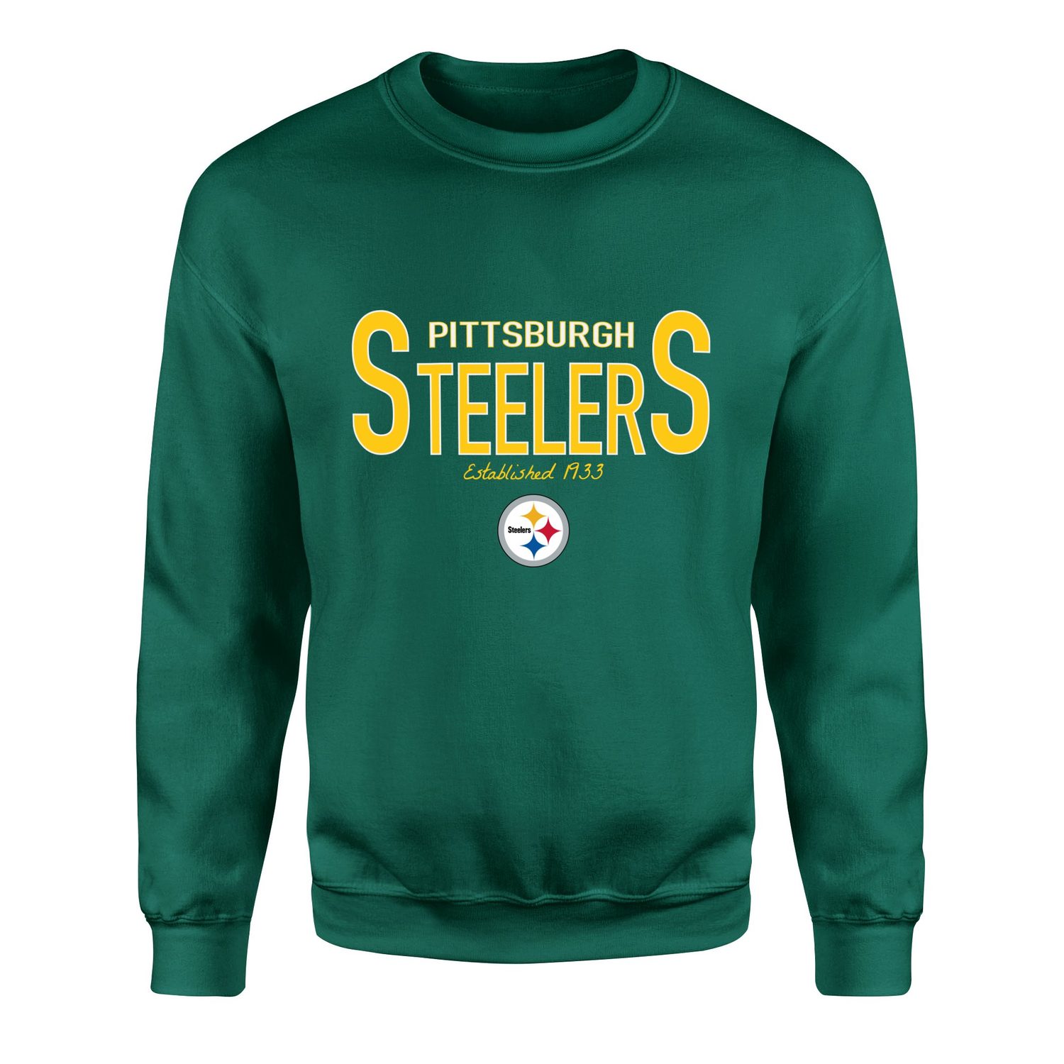 Pittsburgh Steelers Established 1933 Sweatshirt M - Nefti Yeşili