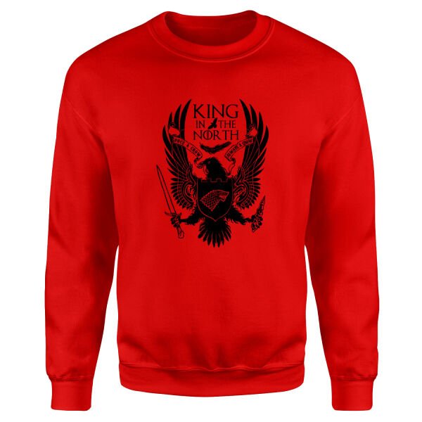 King in the North Sweatshirt M - Kırmızı