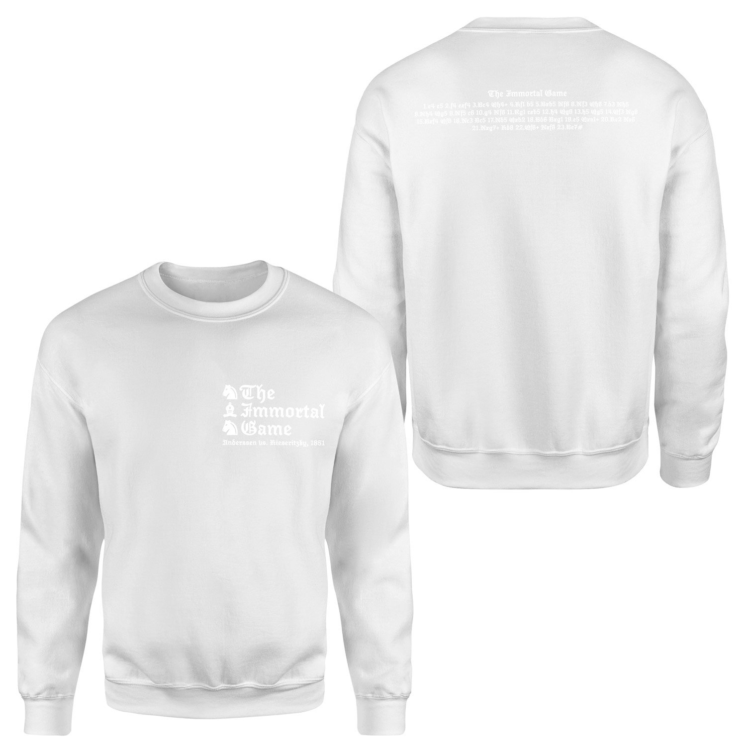Immortal Game - Anderssen vs Kieseritzky (1851) Sweatshirt