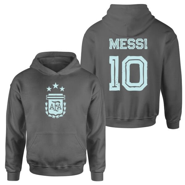 Lionel Messi 10 Argentina Grunge Hoodie