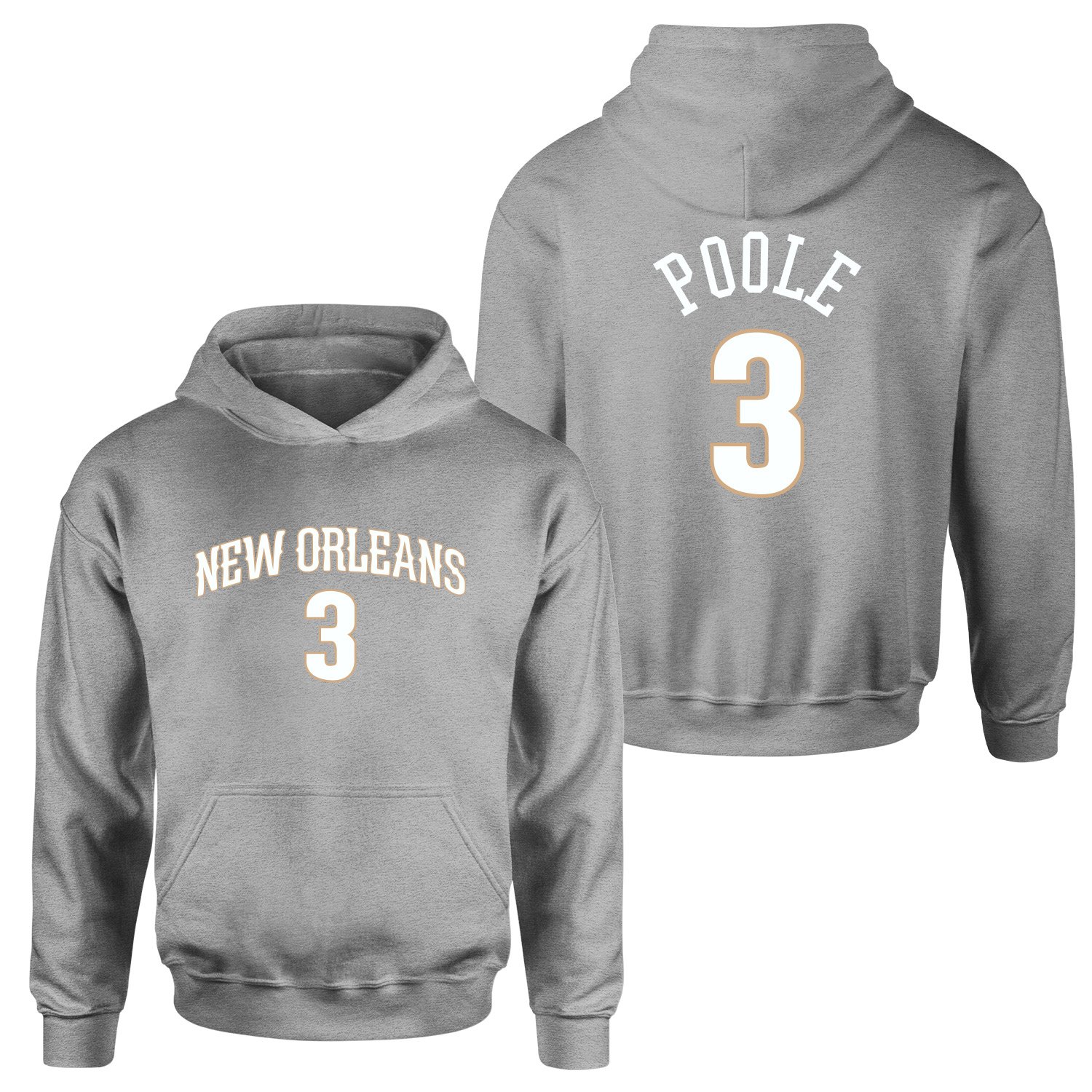 Jordan Poole New Orleans Forma Hoodie XL - Gri