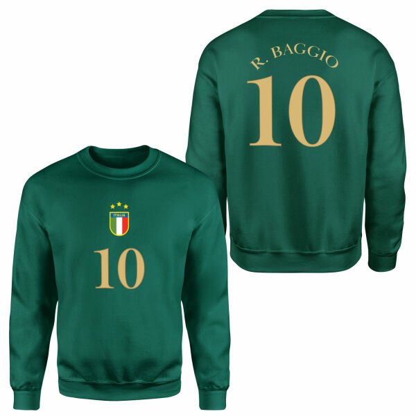 Roberto Baggio 10 Forma Sweatshirt S - Nefti Yeşili