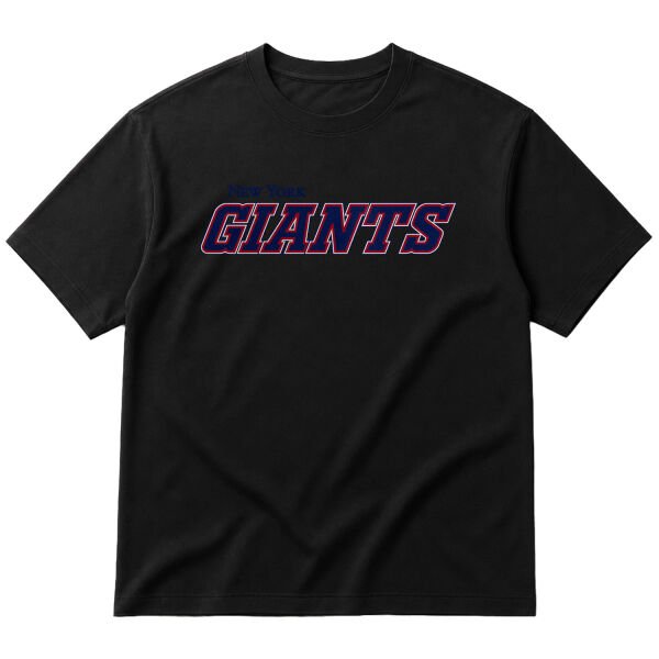 NEW YORK Giants Football Oversize Tişört S - Siyah