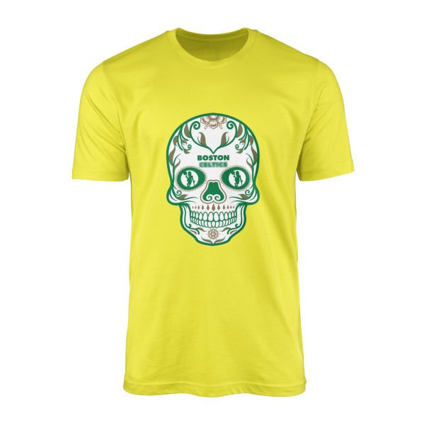 Boston Skull Tişört M - Sarı