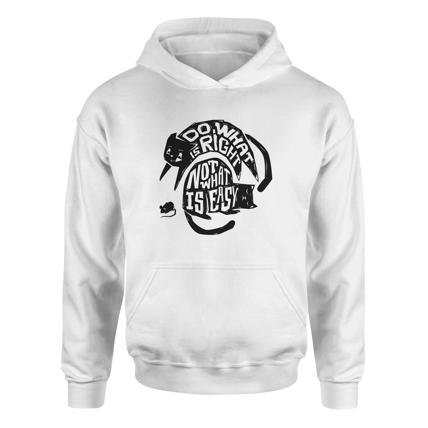 Do what is right, not what is easy Hoodie S - Beyaz
