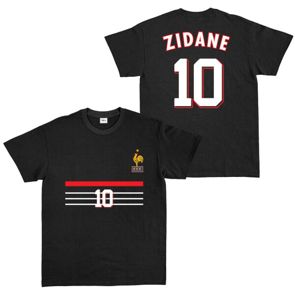 Zinedine Zidane 98 Fransa Tişört M - Siyah
