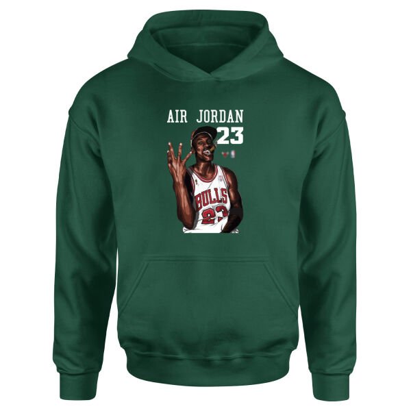 4th Time Is The Charm | Michael Jordan Hoodie M - Nefti Yeşili