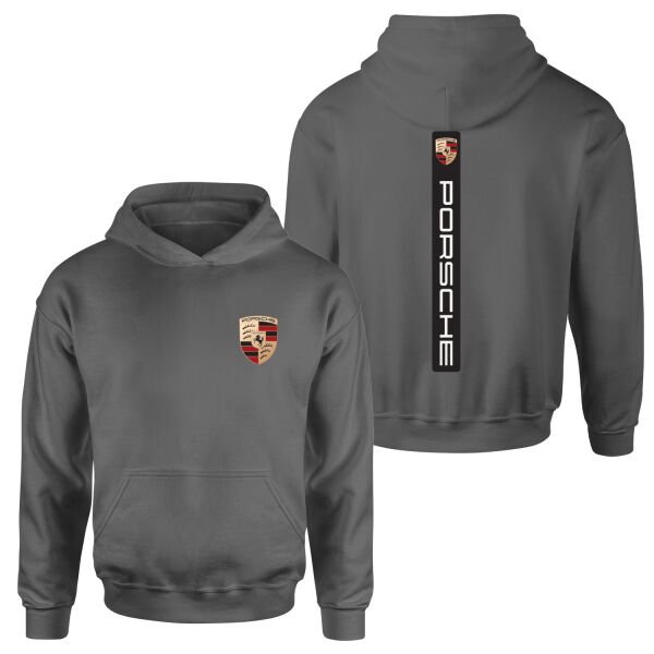 Porsche V Graphic Black Hoodie XL - Füme