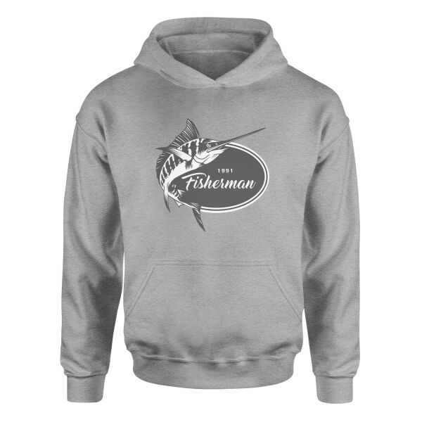 Fisherman 1991 Hoodie M - Gri