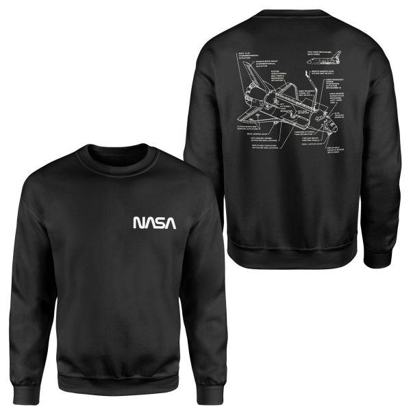 NASA Retro Mechanisms Graphic v1.0 Sweatshirt L - Siyah