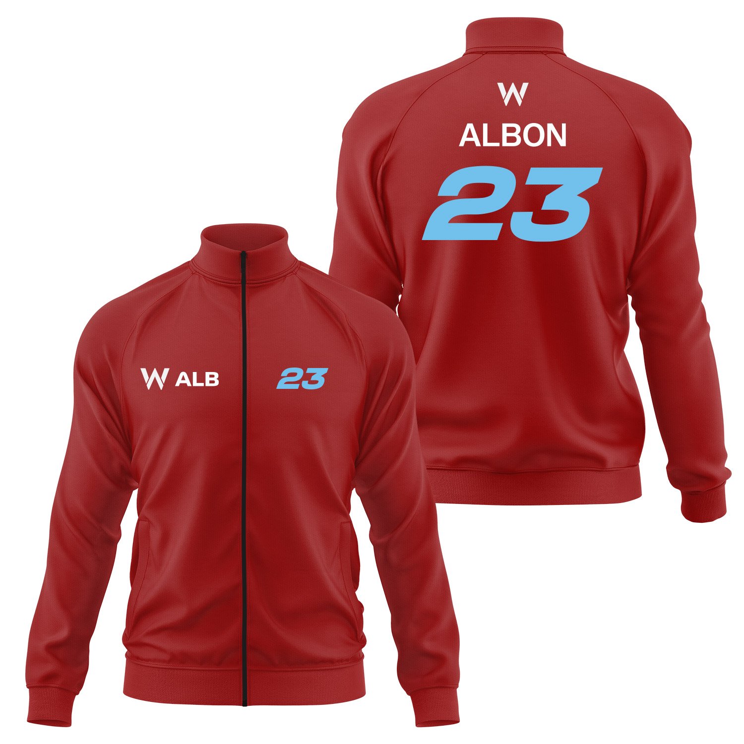 Alexander Albon 23 Driver Basic Fermuarlı Sweatshirt XXL - Kırmızı