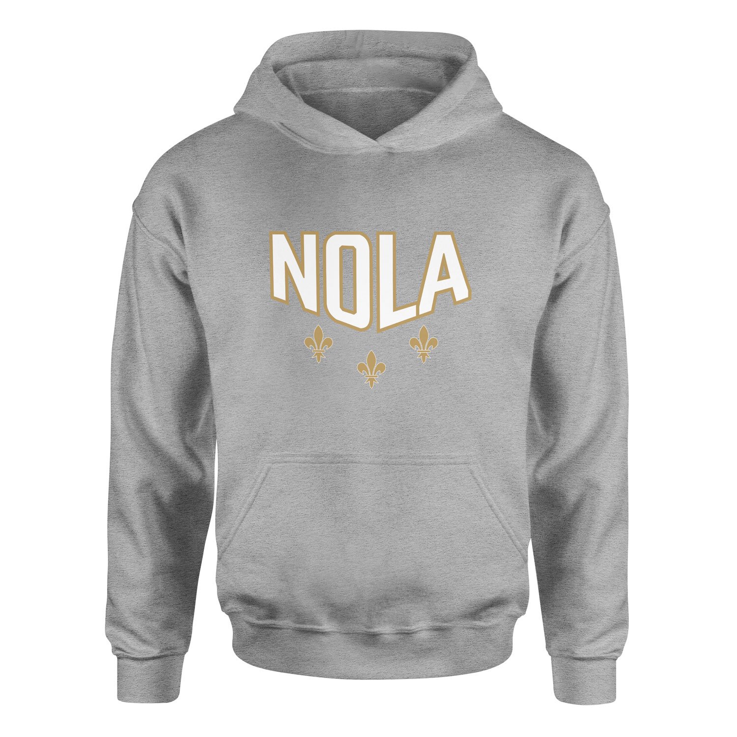 Fleur-de-lis New Orleans Hoodie M - Gri