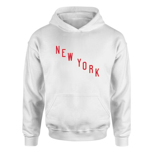 New York Rangers Shield Hoodie M - Beyaz