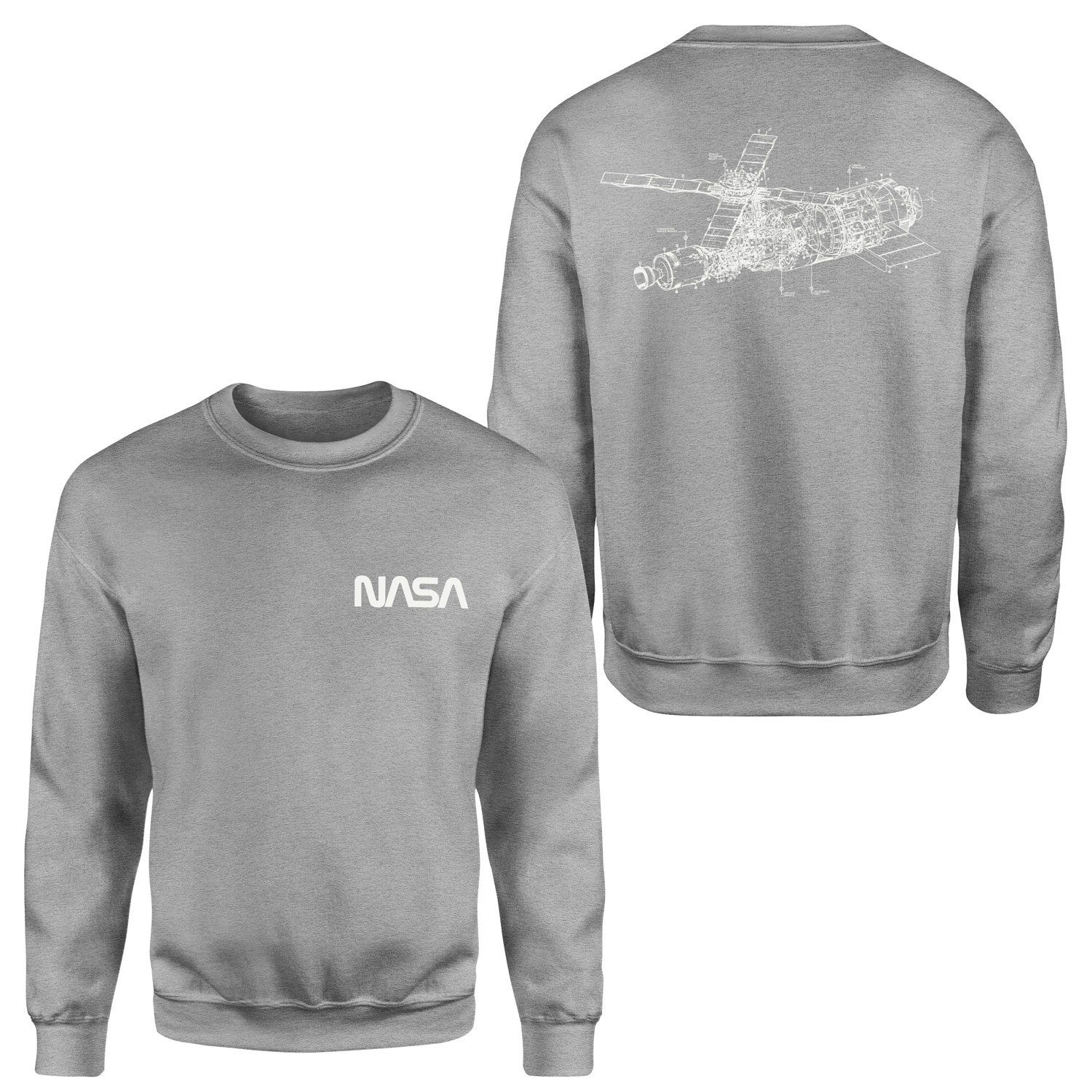 NASA Retro Mechanisms Graphic v2.0 Sweatshirt XXL - Gri