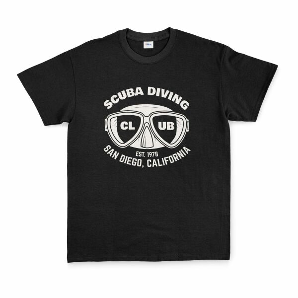 Scuba Diving Club Tişört S - Siyah