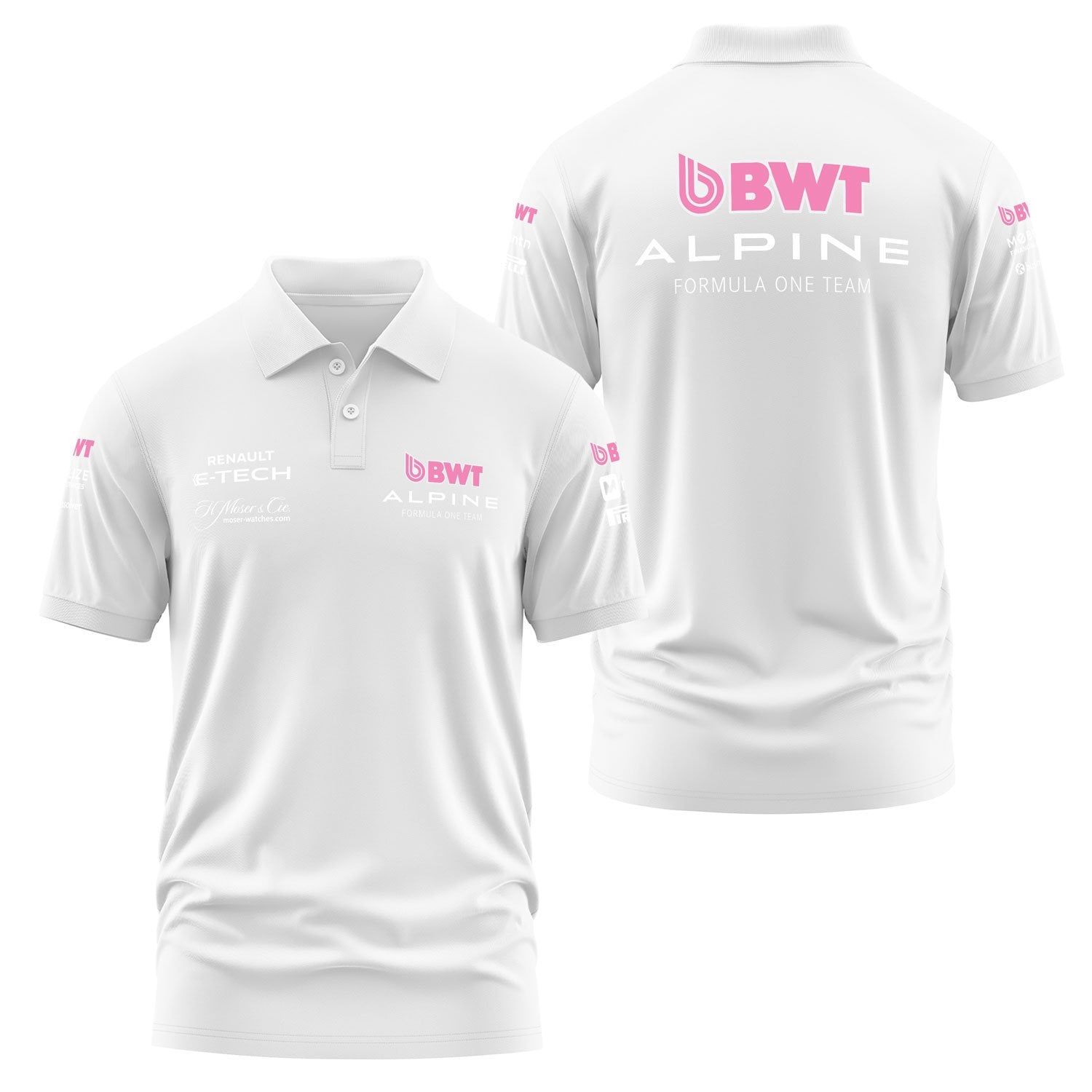 Alpine Racing 2025 Teamline Polo Tişört S - Beyaz