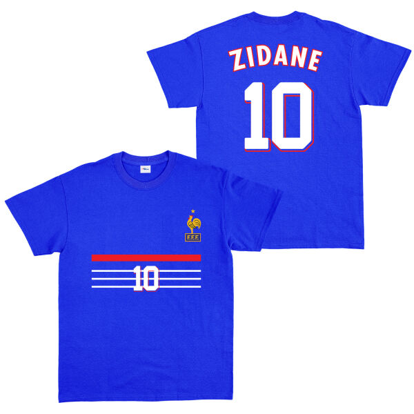 Zinedine Zidane 98 Fransa Tişört S - Mavi