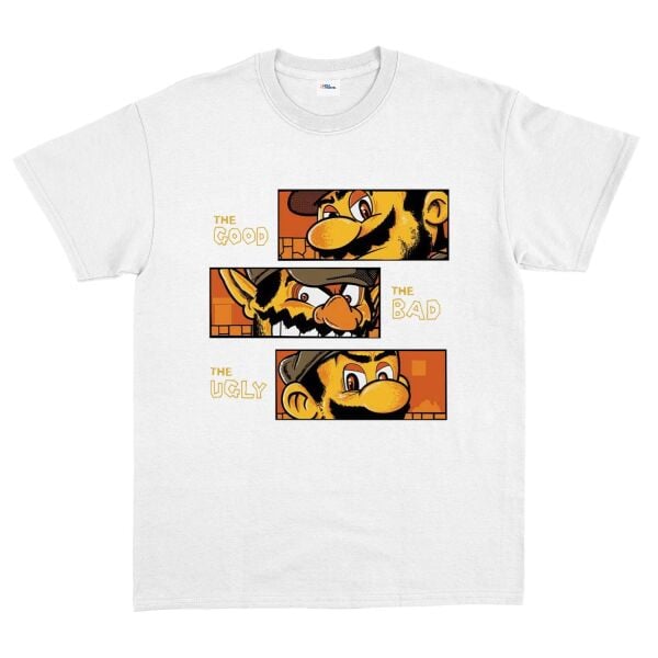 Mario Bros The Good, Bad & Ugly Tişört L - Beyaz | OUTLET