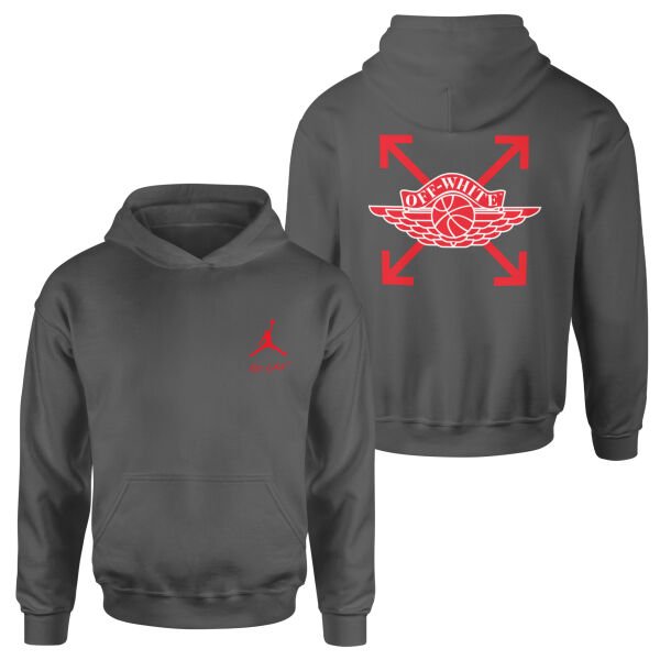 Air Jordan OFF Hoodie M - Füme
