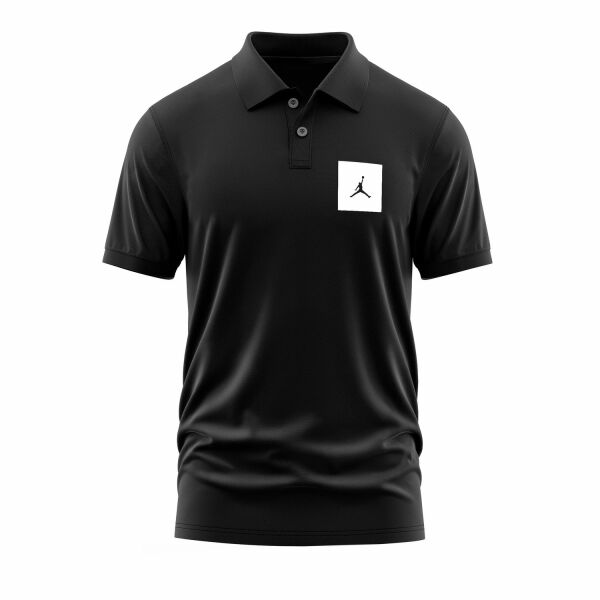 Air Jordan White Patch Polo Tişört XL - Siyah