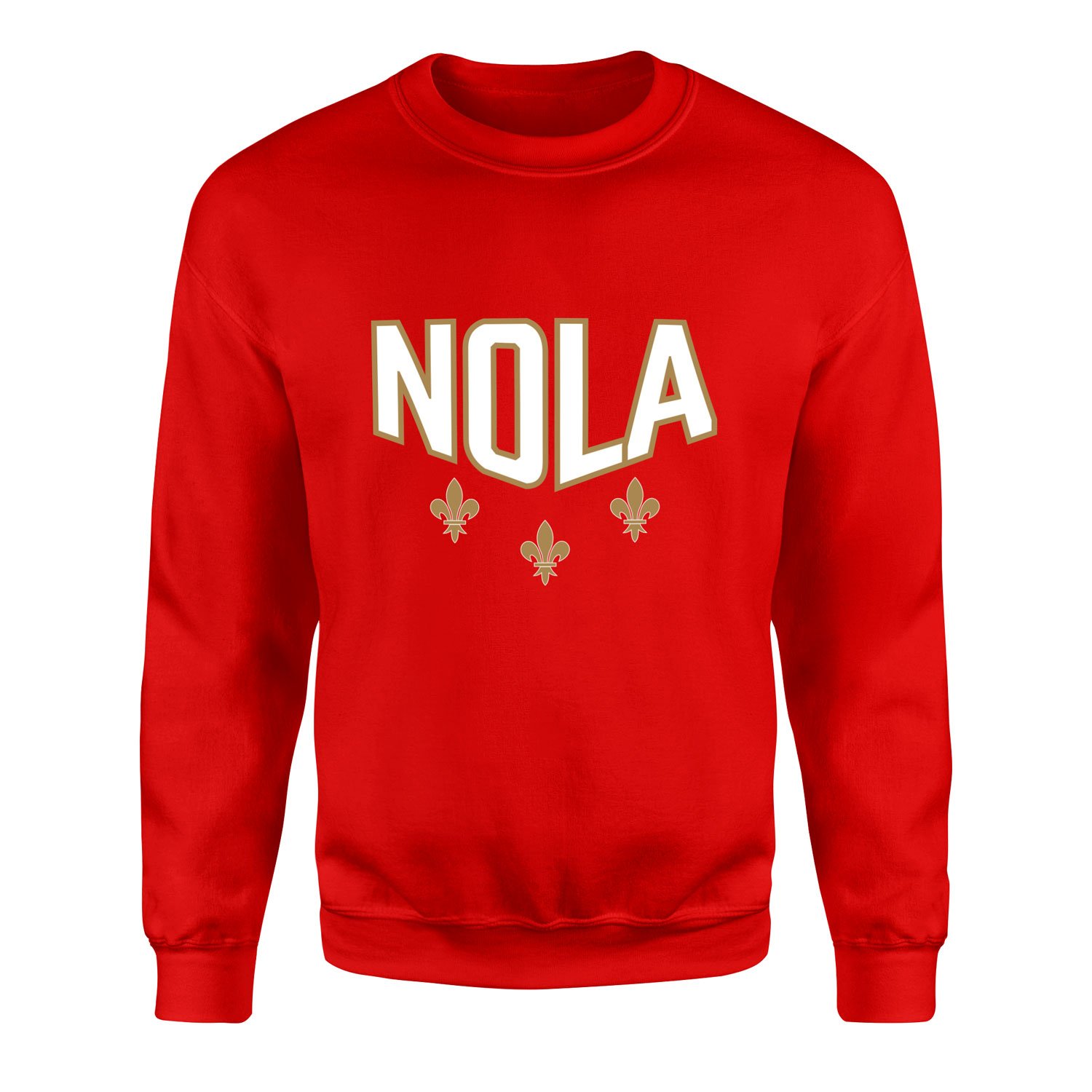 Fleur-de-lis New Orleans Sweatshirt S - Kırmızı