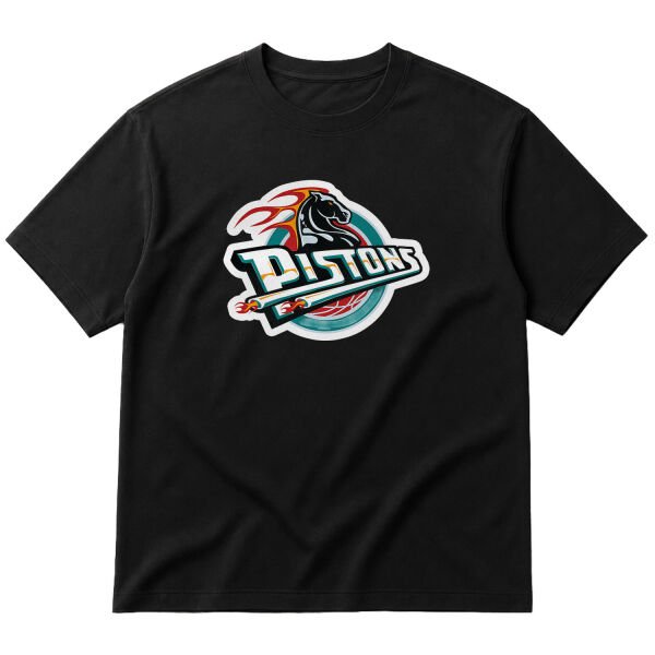 Detroit Retro Oversize Tişört L - Siyah