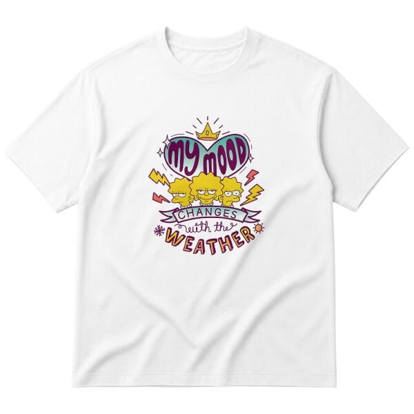 my mood changes with the weather Oversize Tişört