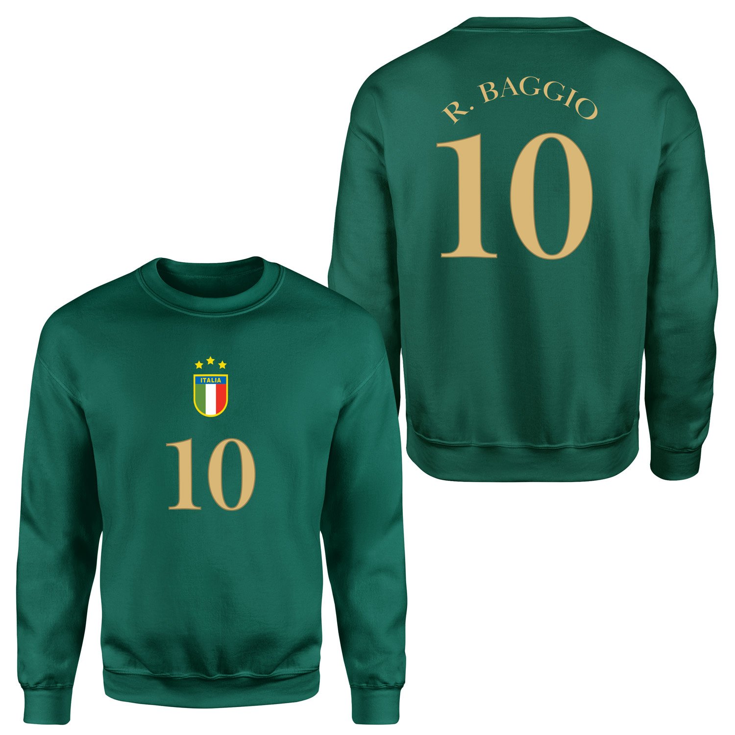 Roberto Baggio 10 Forma Sweatshirt XXL - Nefti Yeşili